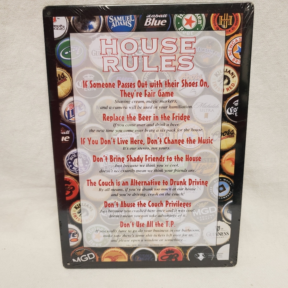 FINAL MARKDOWN - House Rule Metal Sign